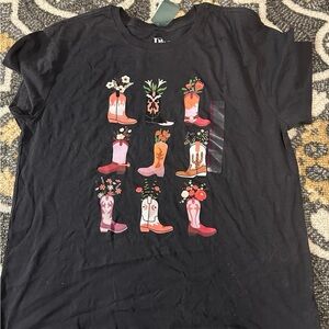 Black Graphic Short Sleeve Tee